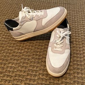 Clae - Men’s Malone White Leather Navy Size 11